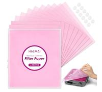 HALMAI 200 Sheets Nail Dust Collector Filter Paper, Disposable Nail Dust Filters for Most Nail Dust Collector Machine, Nail Vacuum for Nail Salon Spa Tech Supplies & Accessories (Pink-L)