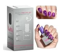 HALMAI OneCoat Cat Eye Gel Polish with Magnet,5-in-1 Replaces Base Color Builder Strengthen Top, Quick-Dry UV/LED, Easy DIY Nails Gift for Beginners & Home Use (Purple)
