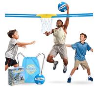 HALO BALL Portable Basketball Hoop with Adjustable Height - Play Floating Outdoor Yard Game at Beach, Lawn, Backyard, Pool, Grass - New Sport for Boys, Girls, Family