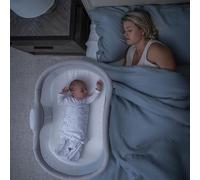 HALO BassiNest Soothing Swivel Sleeper 3.0, Baby Bassinet with Vibration and White Noise, Grey