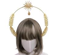Halo-Crown Headband For Women Virgin-Mary Wedding Sun Hairband Boho-Tiara Headdress Party Headpiece