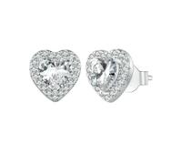 Halo Cz Stud Earrings 925 Sterling Silver Hypoallergenic Classic Elegant Earrings Fashion Jewellry