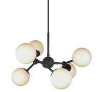 Halo Design Atom Chandelier Black/ Opal