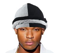 Halo Durag for Men - Chemo & Cancer Turban Cap - Pre-tied, Modal Silk Satin Lined - Dreadlock & Twist Knot Head Wrap