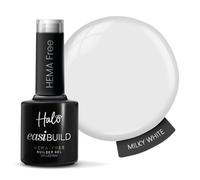 Halo Easibuild Builder Gel 8ml - Milky White. UV/LED Builder Gel For Nails, Natural Growth & Nail Strengthener. Milky White Builder Gel For Nail Art & Professional Manicure Repair, Hema Free