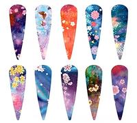 Halo Gel Nails - Create - Nail Foils - Floral Fantasy (Pack Of 10) (NA812)