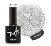 Halo Gel Polish 8ml - Platinum. UV/LED Gel Nail Polish, Long Lasting & Easy To Apply. Nail Art Colours For Manicure & Pedicure. Gel Polish For Professional & Home Use.