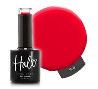 Halo Gel Polish 8ml - Red. UV/LED Gel Nail Polish, Long Lasting & Easy To Apply. Nail Art Colours For Manicure & Pedicure. Gel Polish For Professional & Home Use.