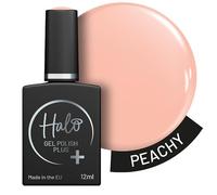Halo Gel Polish Plus 12ml - Peachy. UV/LED Gel Nail Polish, Long Lasting & Easy To Apply. Nail Art Colours For Manicure & Pedicure. Hema Free Gel Polish For Professional & Home Use.