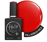 Halo Gel Polish Plus 12ml - Pillar Box Red. UV/LED Gel Nail Polish, Long Lasting & Easy To Apply. Nail Art Colours For Manicure & Pedicure. Hema Free Gel Polish For Professional & Home Use.