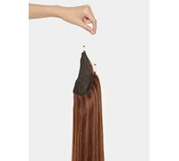Halo hair extensions - luxury Quality 14 Inch - M6/12 mixed chocolate brown & light golden brown