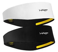 Halo Headband Sweatband Pullover, White and Black - 2 Pack