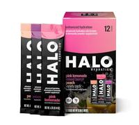 HALO Hydration - Electrolyte Drink Mix | Hydration Powder Packets | Variety Pack (Pink Lemonade, Peach, Berry) - For Sports and Cycling | Easy Open Single Serving Stick | 12 Sticks