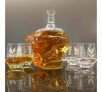 The Source Wholesale Halo Master Chief Glass Decanter and 4 Tumbler Glasses Collectable Drinking Set