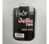 Halo Jellie Nail Tips Coffin LONG Sizes 0-11 (Pack of 120 Mixed)