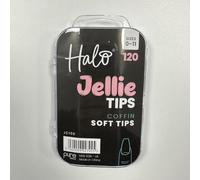 Halo Nail Tips Jellie Coffin Sizes 0-11 - Mixed Pack of 120