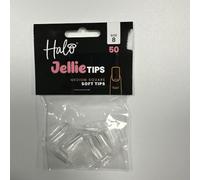 Halo Jellie Nail Tips Medium Square Pack of 50 (Size 8)