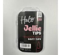 Halo Jellie Nail Tips Stiletto LONG Sizes 0-11 (Pack of 120 Mixed)