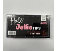 Halo Jellie Nail Tips Stiletto LONG Sizes 0-11 (Pack of 480 Mixed)