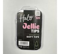 Halo Nail Tips Jellie - Stiletto Sizes 0-11 - Pack of 120 Mixed