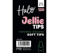 Halo Jellie Nail Tips Tapered Square Mixed Pack of 120 (Sizes 0-11)