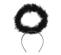 Halo Marabou Black Or Red Accessory for Fancy Dress