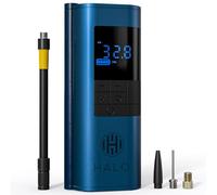 Halo Portable Tire Inflator, Cordless Air Compressor with Digital Display, Up to 150 PSI, USB-C Rechargeable Battery, 3-Mode LED Flashlight for Car Tires, Bikes, Balls and Inflatables - Dusty Blue