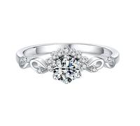 Halo Rings Wedding Ring 14K Gold Au585 Size I 1/2 Pink Oval 6X8mm Created Morganite Stackable for Wife Premium