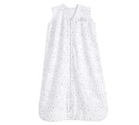 HALO SleepSack, 100% Cotton Wearable Blanket, Swaddle Transition Sleeping Bag, TOG 0.5, Midnight Moons-grey, Medium, 6-12 Months