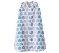 HALO SleepSack, Micro-Fleece Wearable Blanket, Swaddle Transition Sleeping Bag, TOG 1.0, Elephant Texture, Large, 12-18 Months