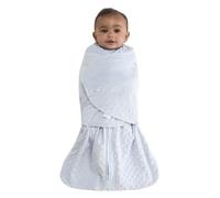 HALO Sleepsack Swaddle 3-Way Adjustable Wearable Blanket TOG 3.0 Velboa Blue Plush Dots Small 3-6 Months