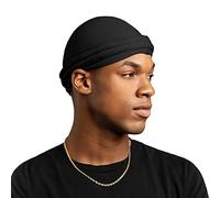 Halo Turban Durag for Men Head Wrap Turban Head Scarf Wrap Cancer Chemo Turban Hat Dreadlocks Turban Modal and Satin Turban Head Covering Hair Loss Cap Silk Lined Turban Comfortable Soft for Men
