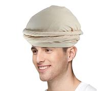 Halo Turban For Men Women | Sweat Wicking Durag Cooling Male | Bandana Hat | Silk Lined Elastic Men Turban Head Wrap Head Scarf Do-rag Long Straps