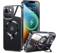 HaloArt 360° Rotating Magnetic Stand Cover for iPhone 13/14 [Stable CD Ring Holder for MagSafe] [No.1 Magnetic Power & Military Protection] Slim Shockproof Protective Case, Black