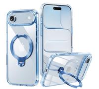 HaloArt 360° Rotating Magnetic Stand Cover for iPhone Air [Stable CD Ring Holder for MagSafe] [No.1 Magnetic Power & Military Protection] Slim Shockproof Protective Case, Blue