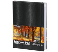 Halobios Marker Pad, 8.3”x11.7”Portable A4 Art Sketch Book,80 Sheets/160 Pages 120 lb/200 GSM Professional Marker Drawing Paper for Alcohol Markers,Artists,Beginners