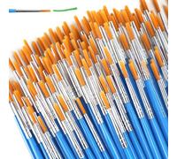 Halobios Paint Brushes Bulk 100 Pcs Set, Round Nylon Hair Brushes suitable for Acrylic, Oil, Watercolor, Rock Painting, Body Face Nail Art, Drawing and Art Supplies for Kids and Adults.