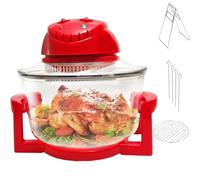 Halogen Air Fryer 12L, 1300W with Adjustable Temperature 130-250°C & Timer | Countertop Oven for Baking, Grilling, Steaming, Broiling, Roasting