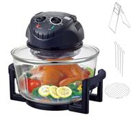 Halogen Air Fryer 12L, 1300W with Adjustable Temperature 130-250°C & Timer | Countertop Oven for Baking, Grilling, Steaming, Broiling, Roasting