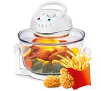 Halogen Air Fryer, 12L Multi-Purpose Countertop Oven with Temperature Control & Timer, 1300W Electric Toaster Oven Combo