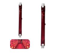Halogen Bulb R7S 118mm 200W Dimmable, 220V R7S Red Quartz Heat Lamp, J-Type Linear Double-Ended Push Fit Infrared Halogen Light Bulbs 200lm, 360° Beam Angle Floodlight for U3 Heater, 2 Pack
