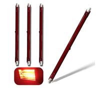 Halogen Bulb R7S 254m Dimmable, 1300W R7S Halogen Tube 1300lm, 220V Red Quartz Heat Lamp, J-Type Linear Double-Ended Push Fit Infrared Light Bulbs, 360° Beam Angle Floodlight for U3 Heater, 4 Packs