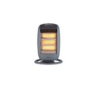 Belaco Halogen electric Heater portable heater with 3 Heat Settings 3 Bar resistant base 1200W 90 Degree Oscillation Compact Carry Handle Safety Tip Over Switch Gray