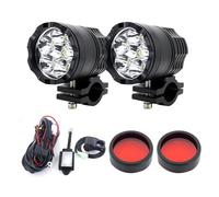 Halogen Headlamp Headlight For BMW Motorcycle LED Auxiliary Fog Light Assemblie Lamp Headlight Flash Line Group Relay(Red)