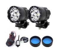 Halogen Headlamp Headlight For BMW Motorcycle LED Auxiliary Fog Light Assemblie Lamp Headlight Flash Line Group Relay(Blue)