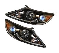 Halogen Headlight Assembly For 2013-2016Kia Sportage with LED DRL,Left Driver and Right Passenger Side Front Headlights Headlamps Replacement (Pair Set)