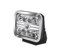 HELLA Valuefit 1FJ 357 199-081 LED Headlight Blade Chrome RE 9 Inch 12 V / 24 V Rectangular Reference Number: 25 Crystal Clear Light Colour: White/Yellow Cable: 500 mm Front Side