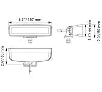 HELLA 1FB 358 176-211 LED-Spotlight - Black Magic Mini Lightbar 6.2" - 12/24V - mounting - Long-range illumination - Cable: 800mm - Plug: open cable ends