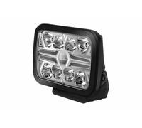 HELLA Valuefit 1FJ 357 199-181 LED Headlight - Blade Black RE 9 Inch - 12-24 V - Rectangular - Crystal Clear Lens - Light Colour: White/Yellow (Amber) - Cable: 500 mm