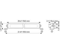 Hella Black Magic LED Slim Light Bar Kit 20in 12V 24V 105W 1FJ 358 176-301